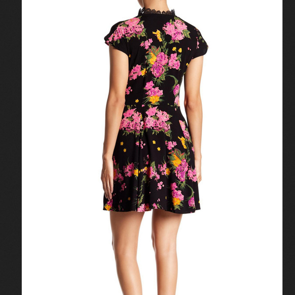 FREE PEOPLE Alora Floral Print Mini Dress Midnight - Picture 2 of 4